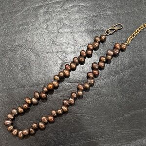 Elegant Brown Pearl Necklace